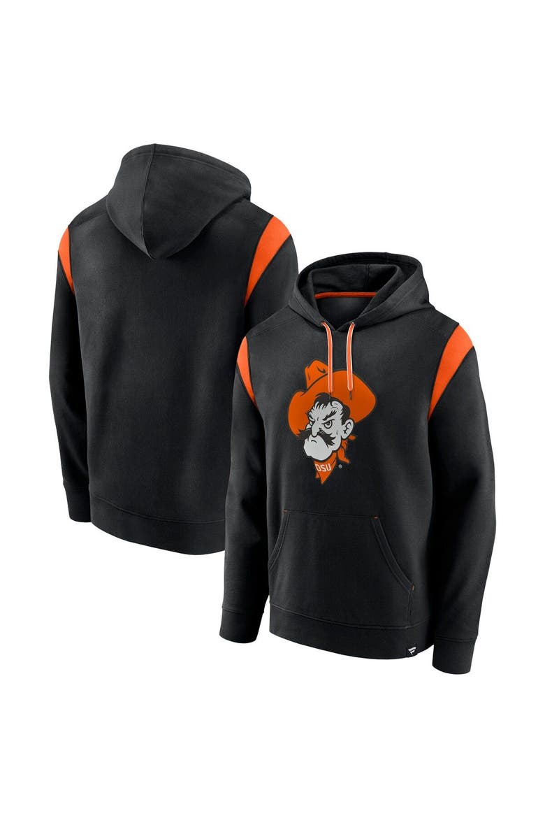 Men's Fanatics Branded Black Oklahoma State Cowboys Gym Rat Pullover Hoodie, Main, color, Black