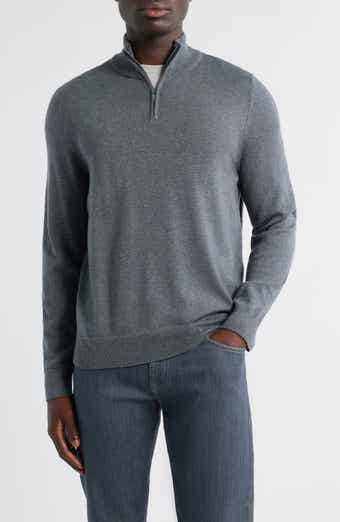 Nordstrom Washable Italian Merino Wool Quarter Zip Sweater