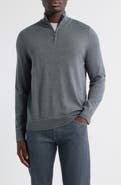 Nordstrom Washable Italian Merino Wool Quarter Zip Sweater