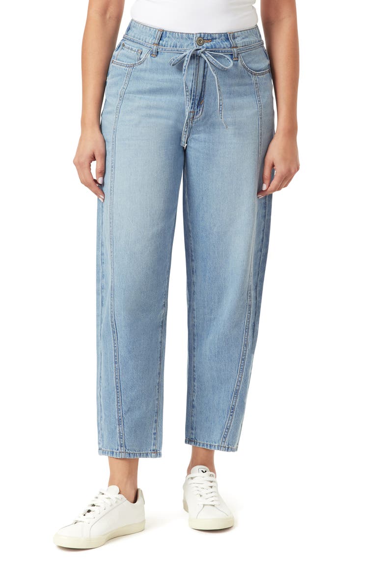 Seam Front Barrel Leg Jeans, Main, color, BRISBANE