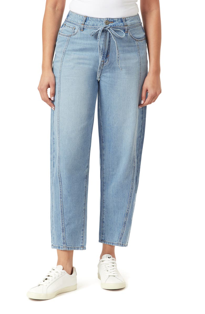 Kensie Seam Front Barrel Leg Jeans, Main, color, Brisbane