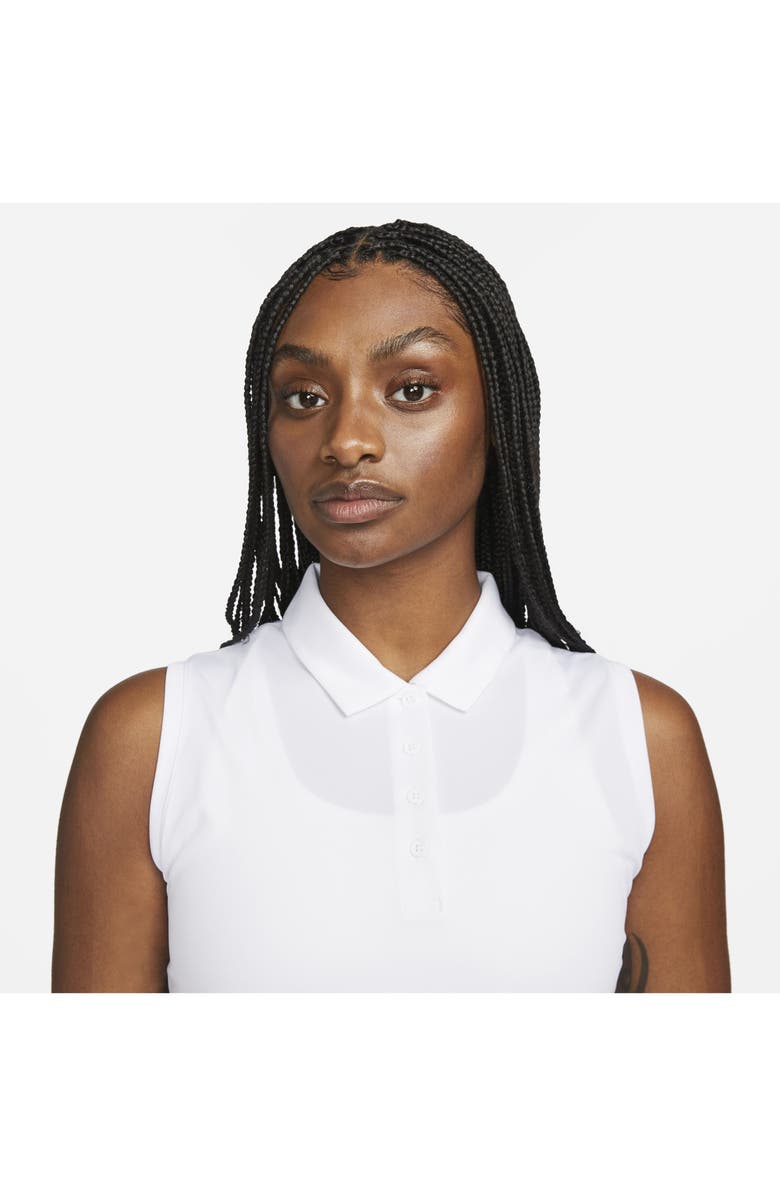 Nike Court Victory Dri-FIT Semisheer Sleeveless Polo, Alternate, color, 100 White/Black