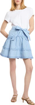 Cinq à Sept Jessie Mixed Media Stretch Cotton Dress