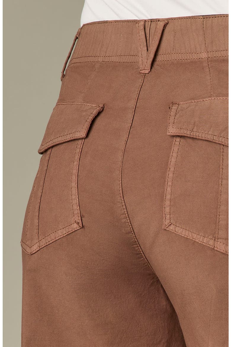 High Waist Cotton Blend Cargo Pants, Alternate, color, MOCHA