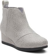 TOMS Kids' Clare Zip Wedge Bootie