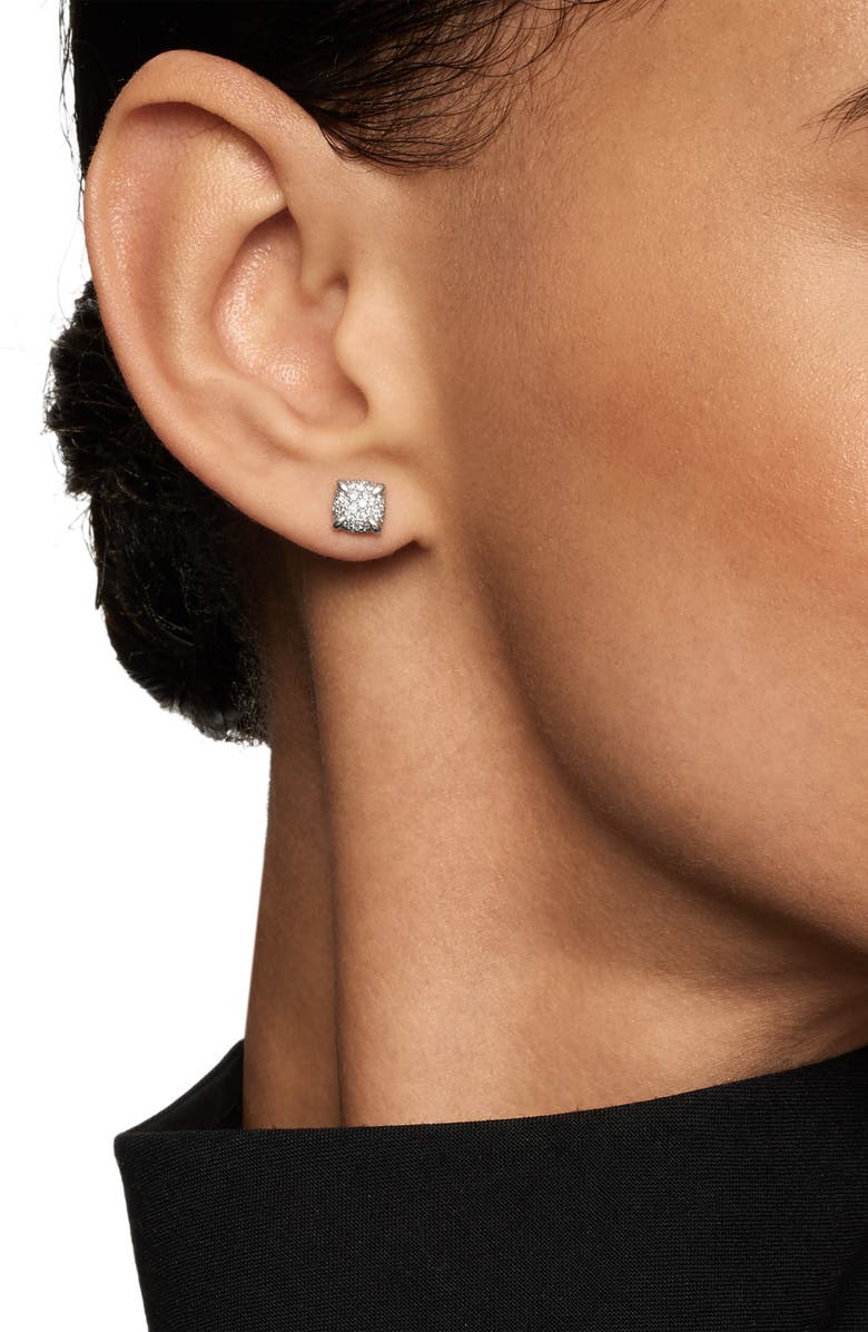 David Yurman Petite Chatelaine<sup>®</sup> Pavé Diamond Stud Earrings, Alternate, color, Diamond
