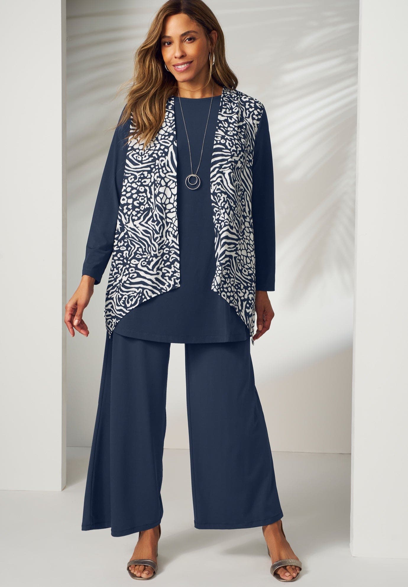 Mixed Media Cardigan - image 2