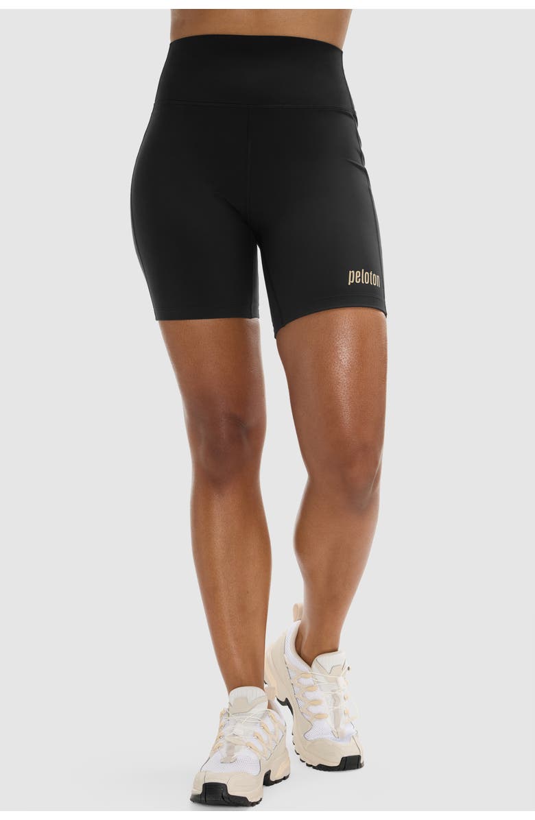 Peloton Cadent 7" High Rise Pocket Bike Short, Main, color, Black - Peloton Wordmark