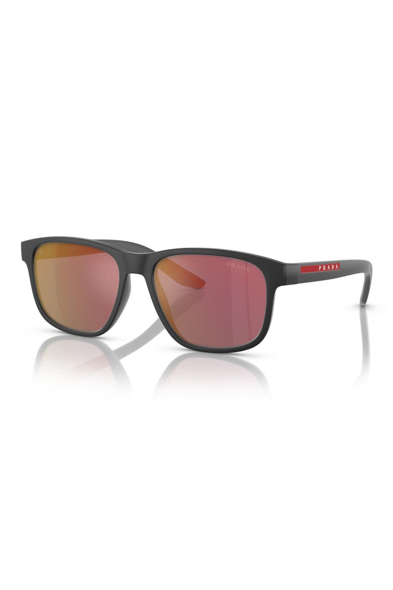 56mm Pillow Sunglasses, Alternate, color, LIGHT GREY GRADIENT