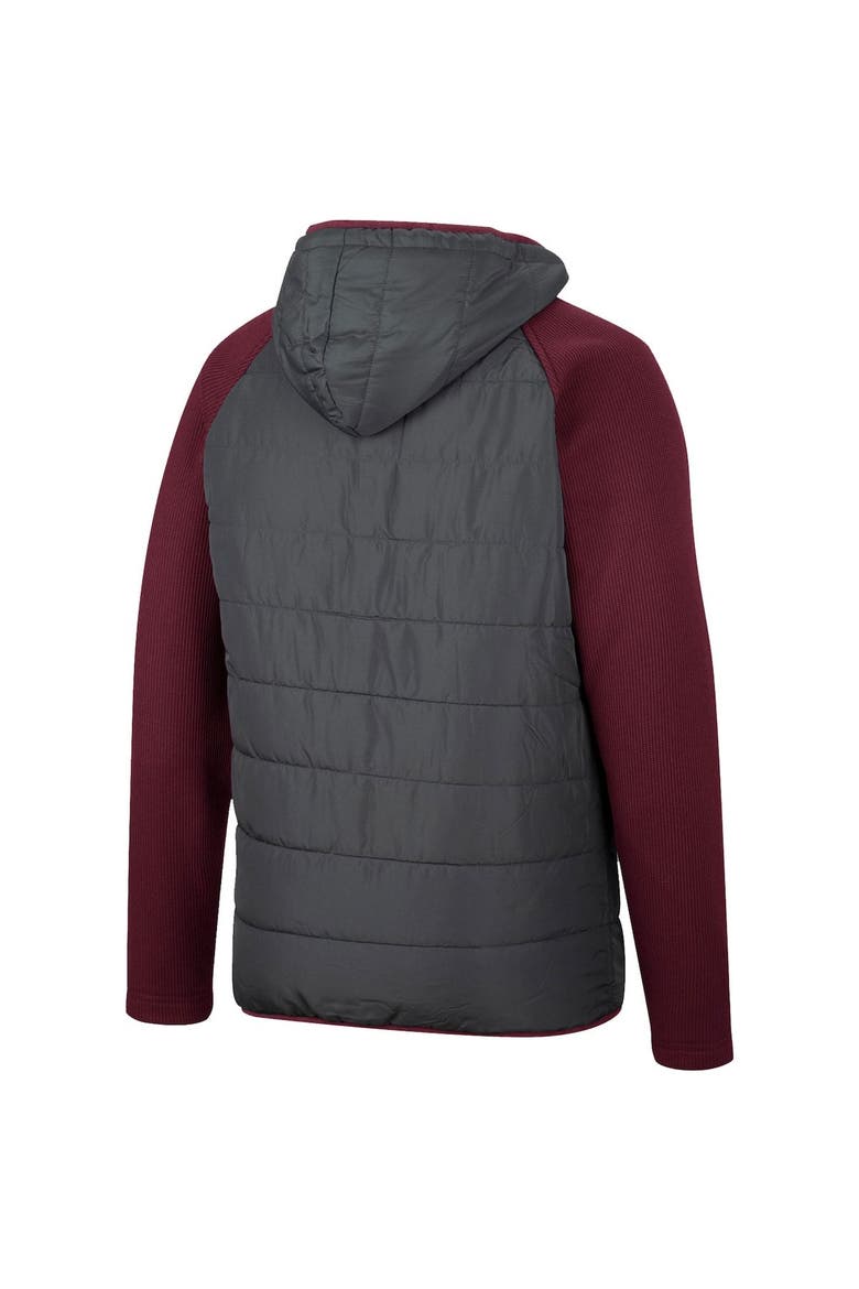 Men's Colosseum Charcoal/Maroon Texas A&M Aggies Good On You Raglan Full-Zip Jacket, Alternate, color, Charcoal