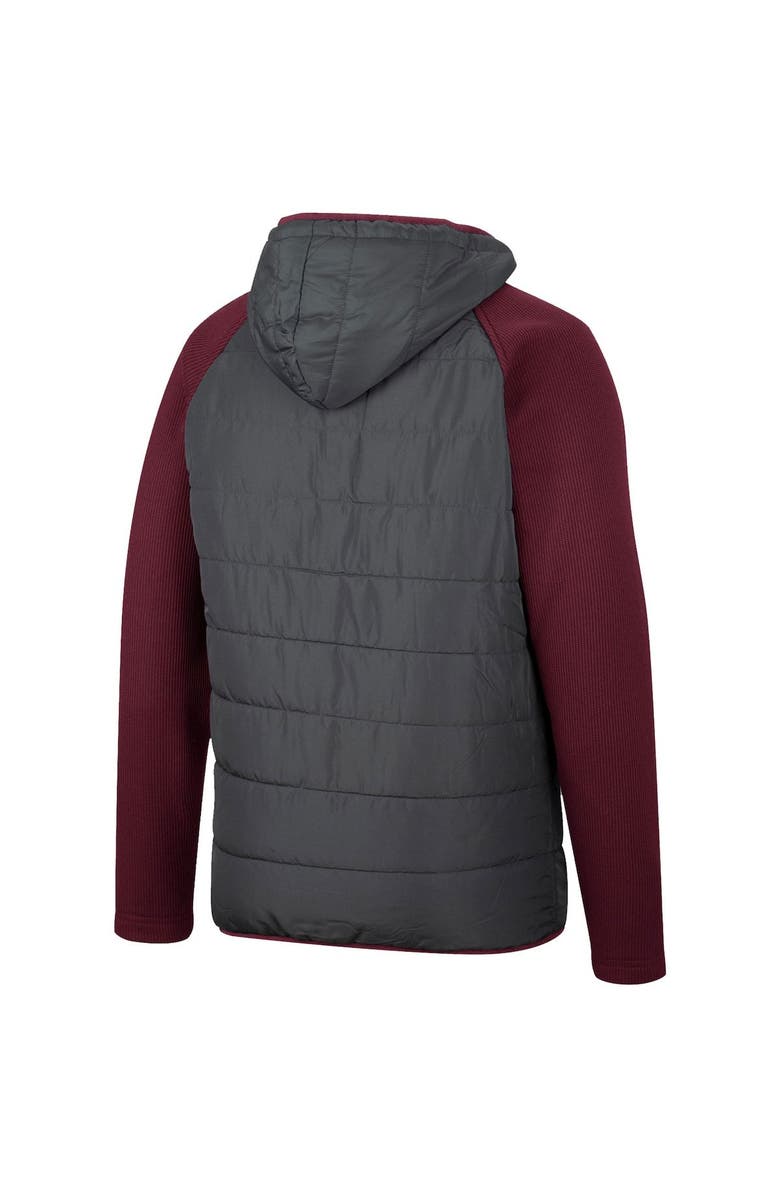 COLOSSEUM Men's Colosseum Charcoal/Maroon Texas A&M Aggies Good On You Raglan Full-Zip Jacket, Alternate, color,