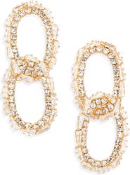 Tasha Crystal Pavè Link Drop Earrings