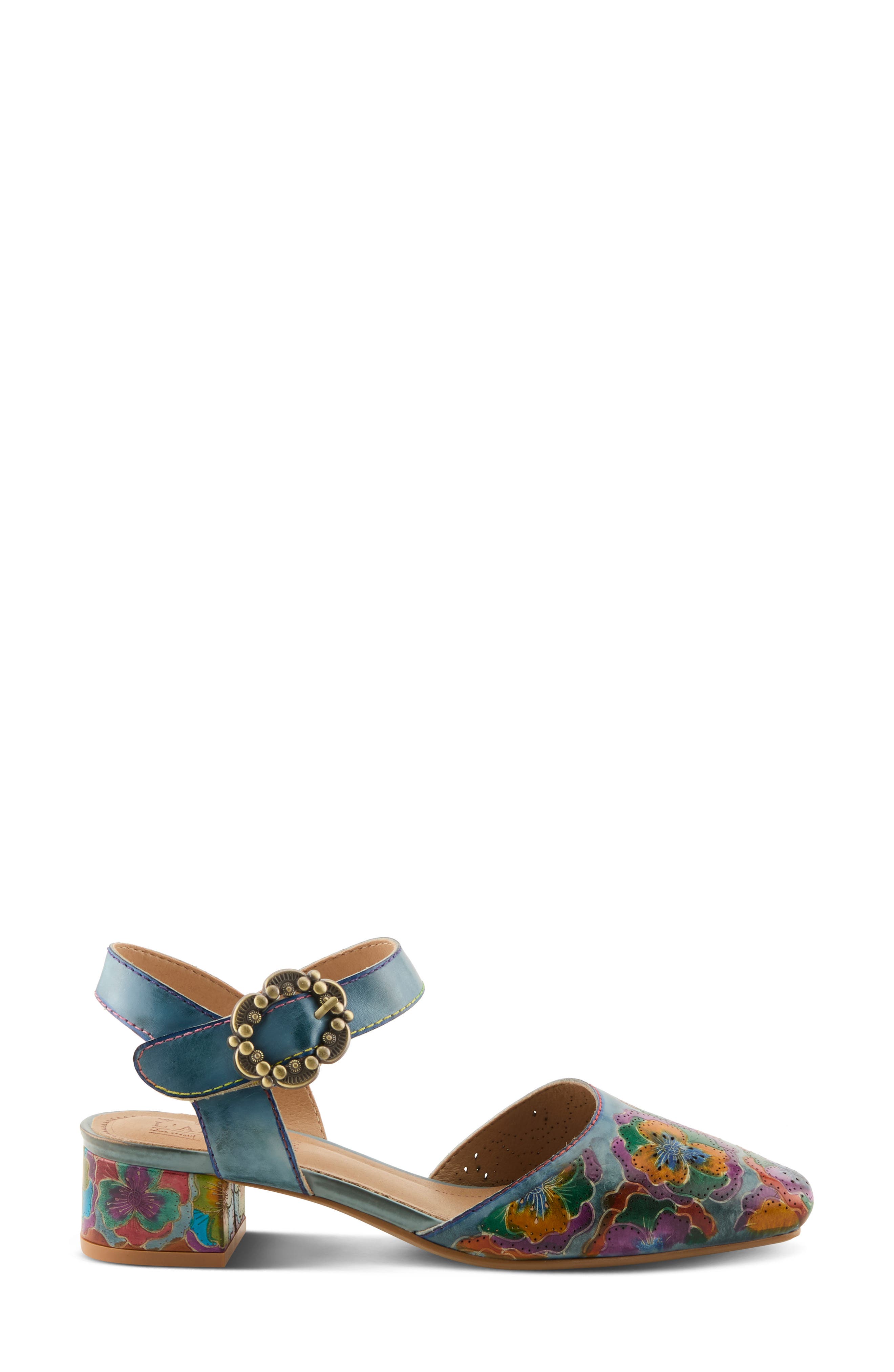 Funferbiz Ankle Strap Pump, Alternate, color, BLUE MULTI
