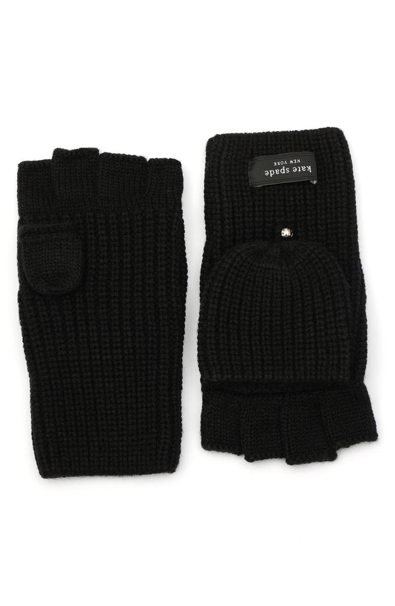 Kate Spade New York sam label pop top mittens, Alternate, color, 