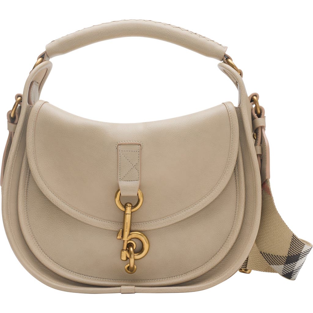 Burberry Small B Clip Messenger Bag In Neutral