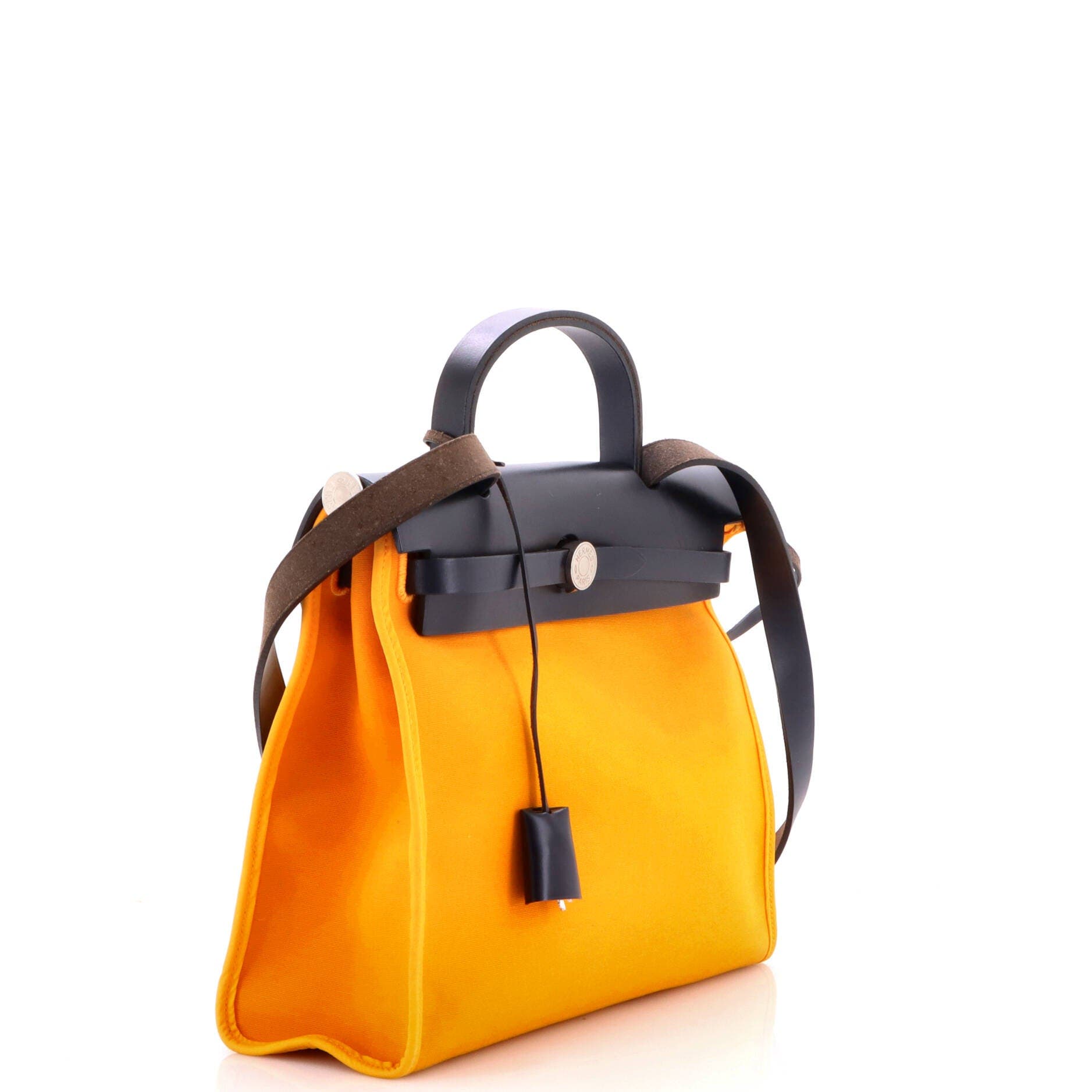 Herbag Zip Leather and Toile 31, Alternate, color, Yellow