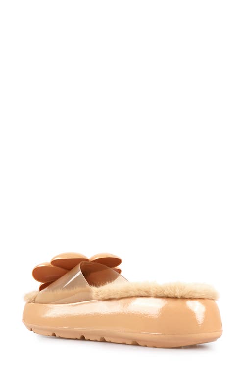Zigi Cass Faux Fur Lined Sandal In Natural