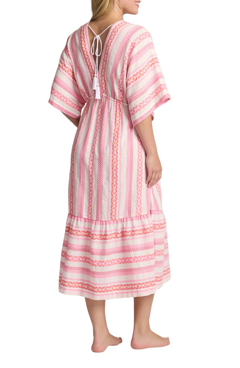 Tommy Bahama Geo Jacquard Midi Cover-Up Dress, Alternate, color, 