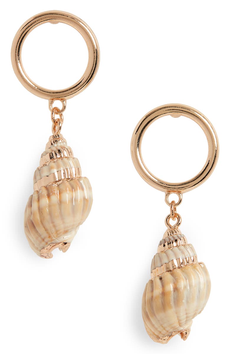 BP. Shell Drop Earrings, Main, color,