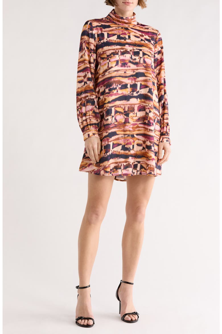 Darcila Long Sleeve Shift Dress, Main, color, ABSTRACT STRIPE