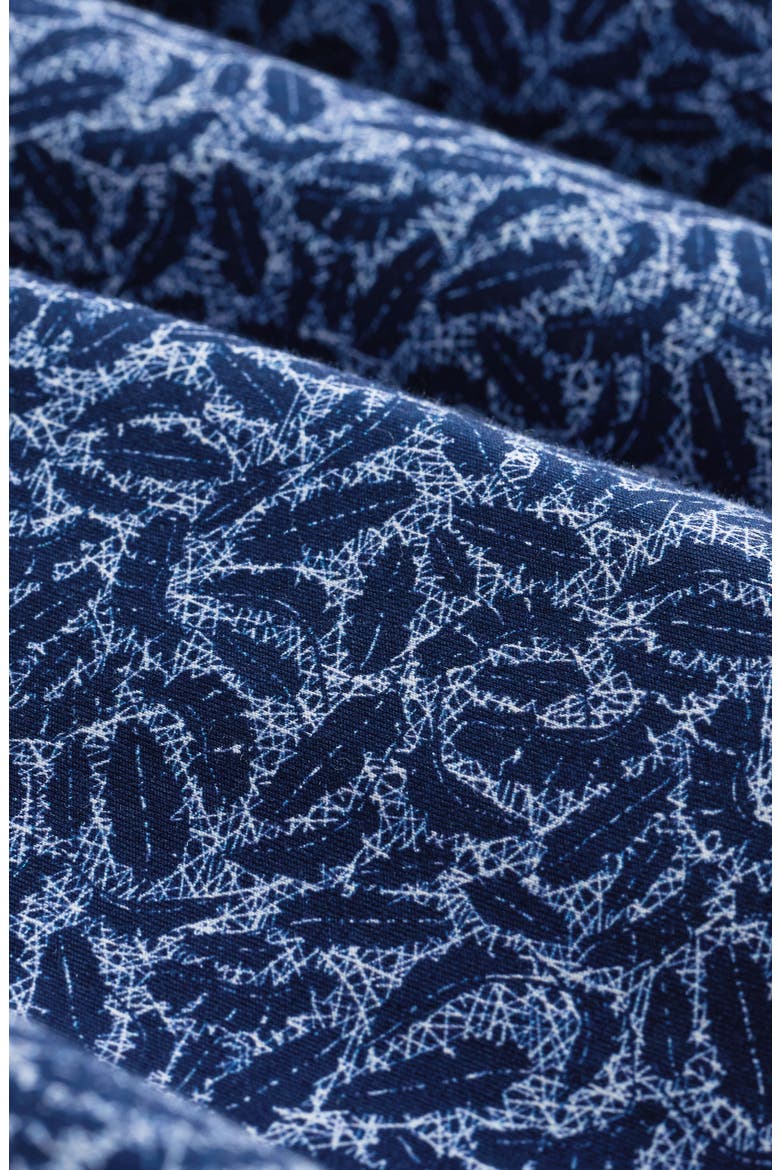James OoohCotton® Leaf Print Button-Up Shirt, Alternate, color, NAVY