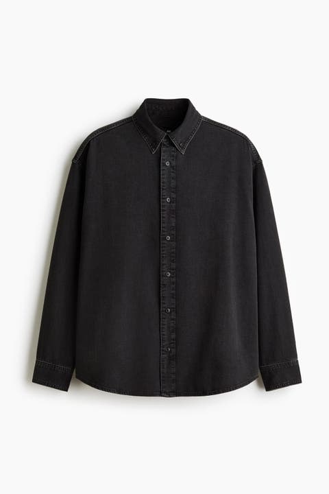 Oversized Fit Denim Shirt