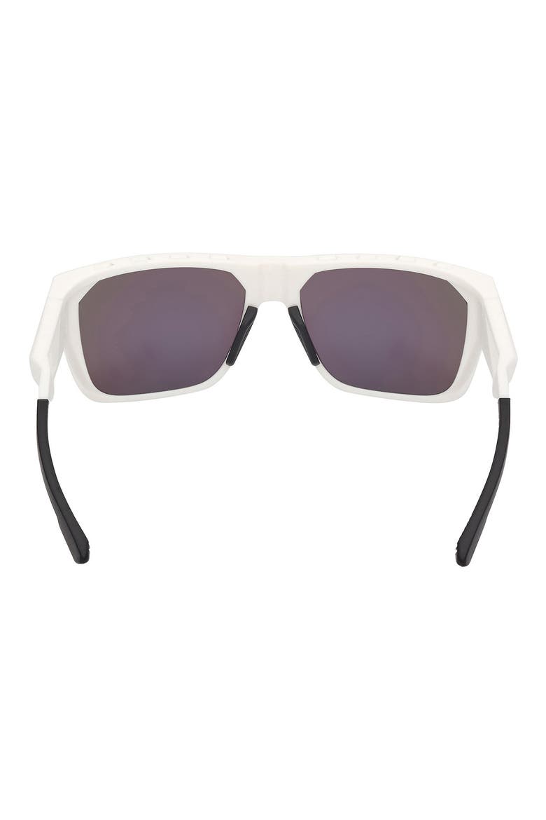 57mm Navigator Sunglasses, Alternate, color, WHITE / GREEN MIRROR
