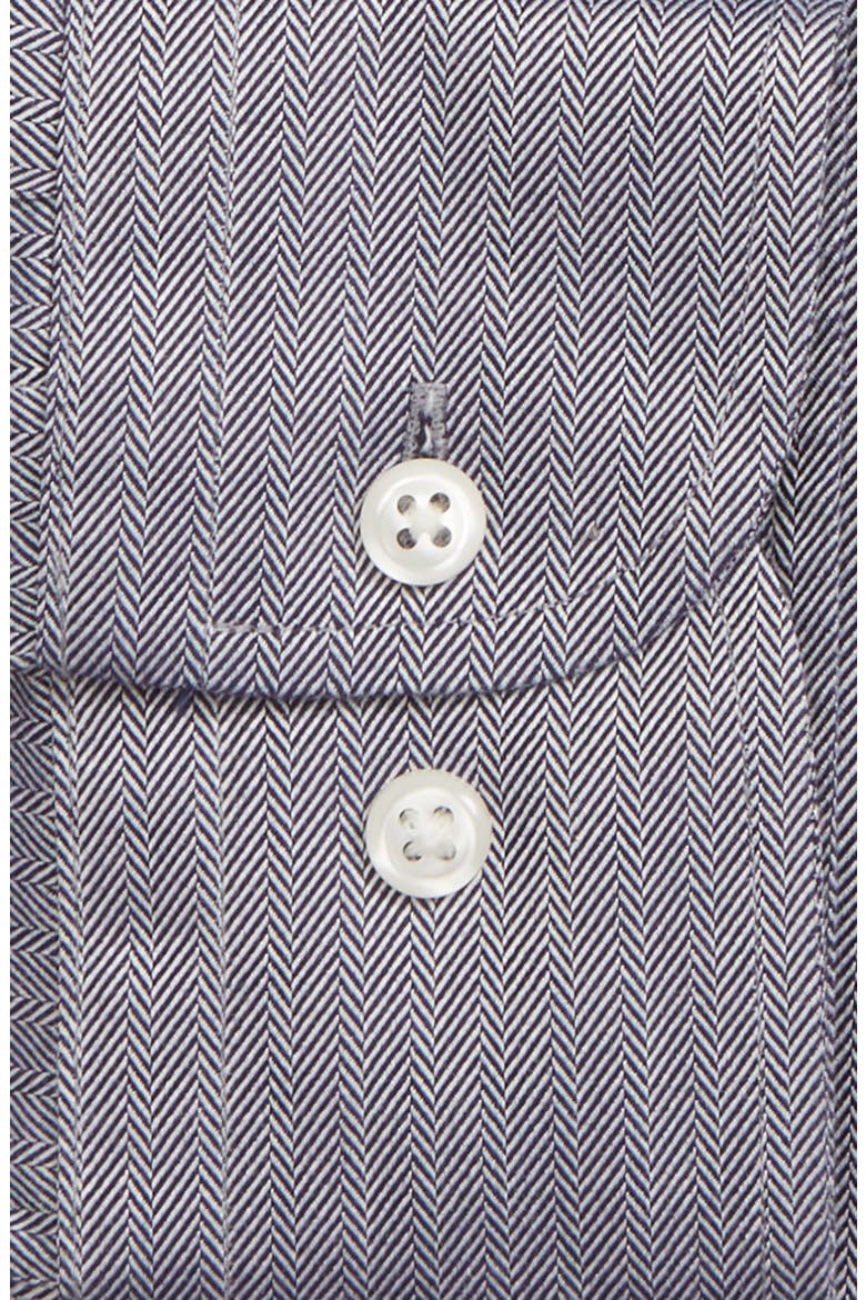 Mens Shop Smartcare™ Trim Fit Herringbone Dress Shirt, Alternate, color, NAVY PATRIOT