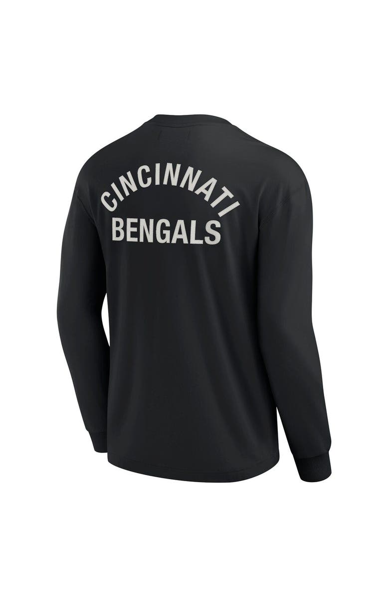 Fanatics Signature Unisex Fanatics Signature Black Cincinnati Bengals Elements Super Soft Long Sleeve T-Shirt, Alternate, color, Black