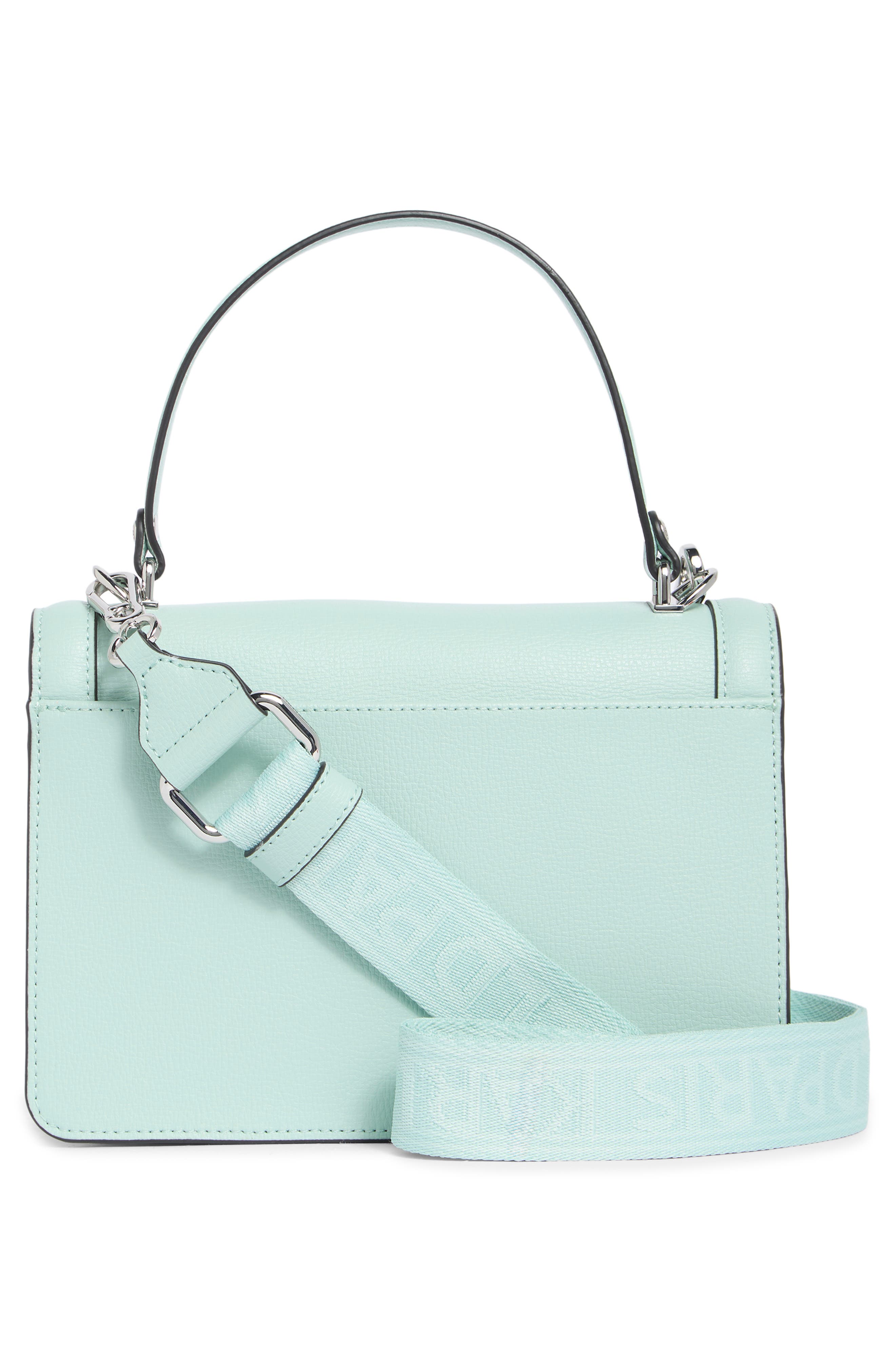 KARL LAGERFELD PARIS Simone Leather Satchel, Alternate, color, Fresh Mint