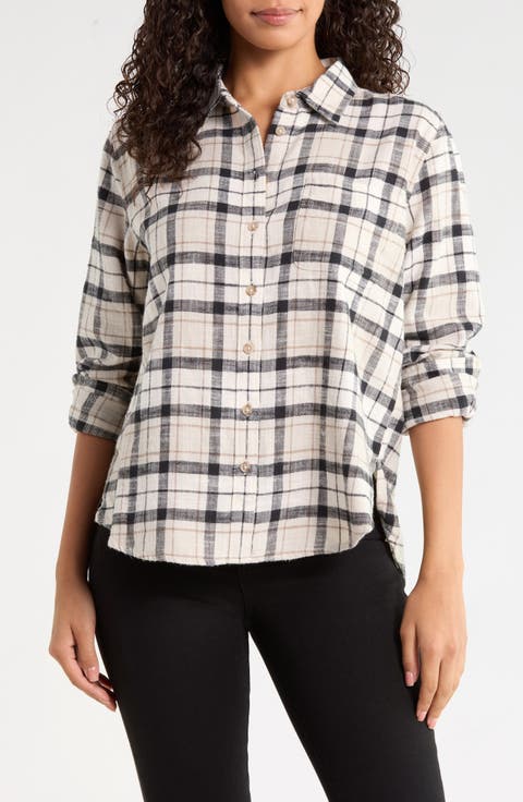 Plaid Button-Up Shirt