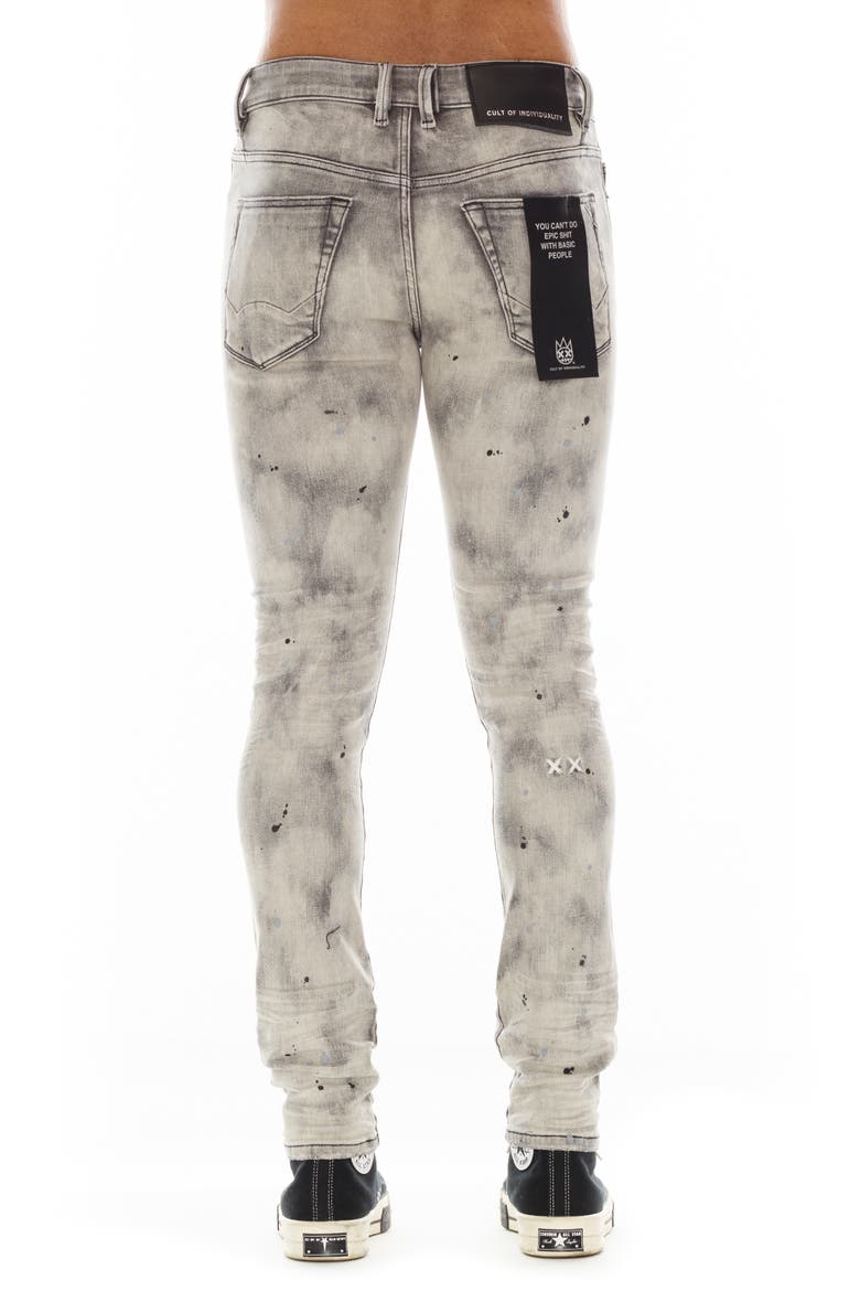 Punk Distressed Super Skinny Jeans, Alternate, color, CINDER