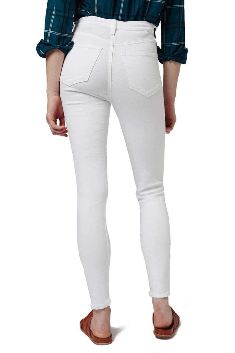 'Jamie - Super Ripped' High Waist Skinny Jeans, Alternate, color, WHITE