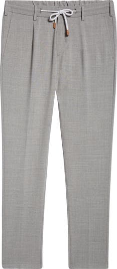 パンツ ELEVENTY GREY LINEN AND WOOL PANTS Eleventy Drawstring Waist Stretch Virgin Wool Pants | Nordstrom