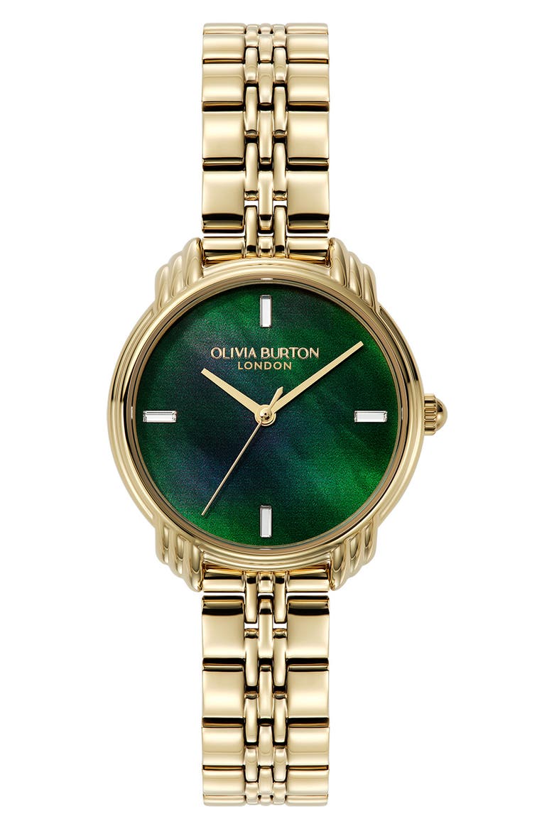 Art Deco 2.0 Bracelet Watch, 30mm, Main, color, GREEN