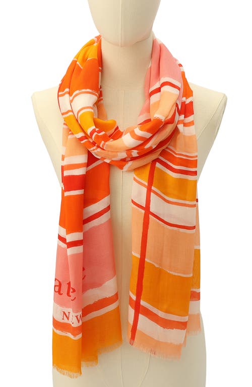 Kate Spade New York Ocean Stripe Oblong Scarf
