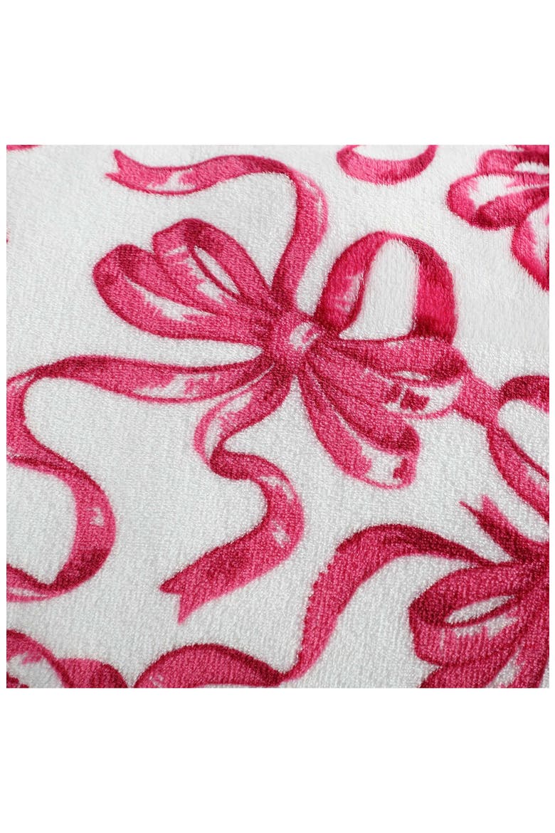 Ballet Bows Plush Decorative Throw Pillow, Alternate, color, MEDIUM / DARK PINK