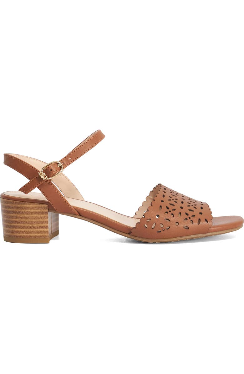 Dune London Josephina Leather Sandal, Alternate, color, Tan