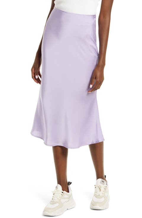 Bias Cut Satin Slip Skirt