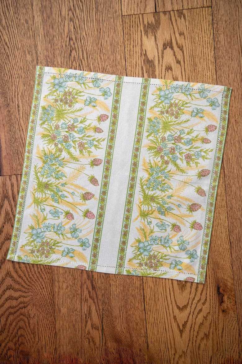 Clover Luncheon Napkins, Set of 4, Alternate, color, White