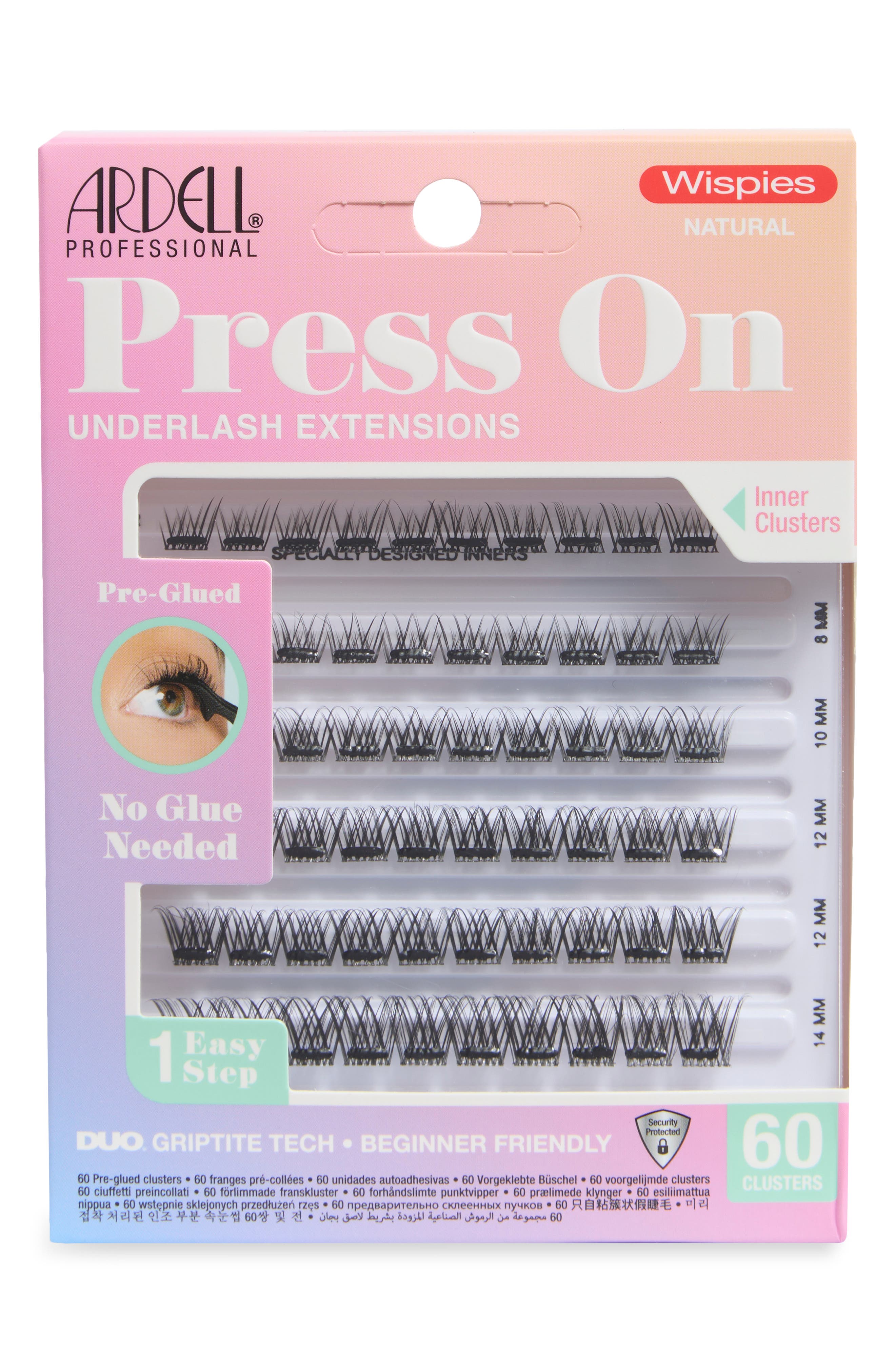 Wispies Natural 60-Piece Press On Underlash Extensions