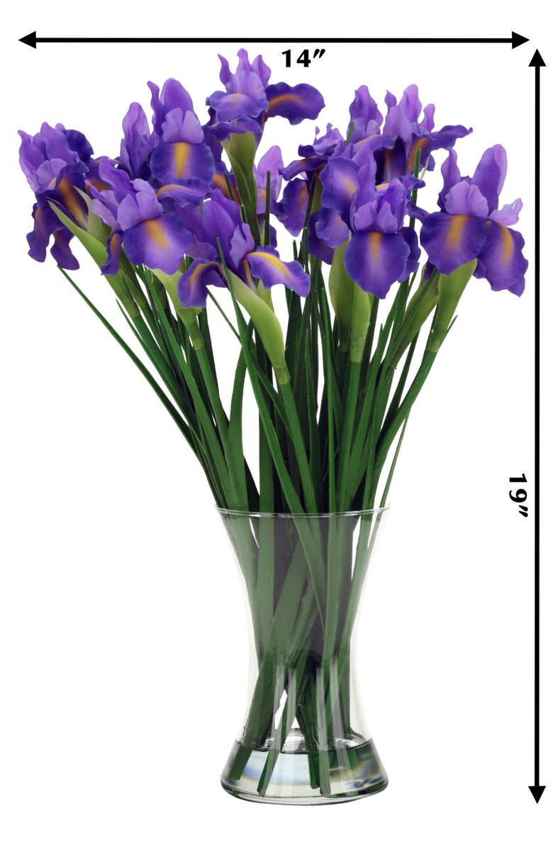 Mark Roberts Vase of Iris, Alternate, color, Violet