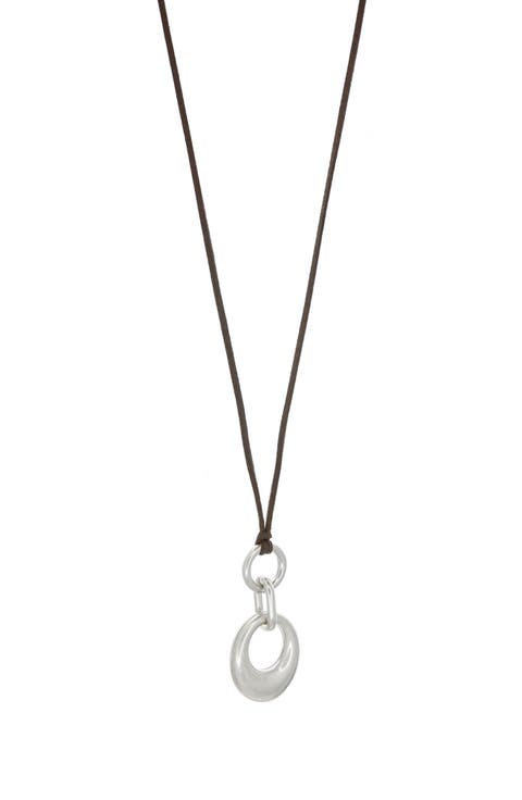Harlow Suede Cord Pendant Necklace