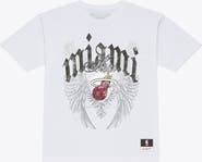 Mitchell & Ness Men's Mitchell & Ness White Miami Heat Old English Classic T-Shirt