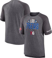 FANATICS Men's Fanatics Branded Heathered Gray Philadelphia 76ers 2022 Noches Ene-Be-A Core Shooting Raglan T-Shirt