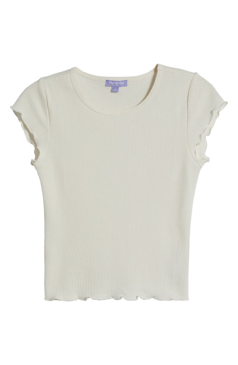 Florence by Mills Micro Thermal Crop Crewneck Top, Alternate, color, Jet Stream