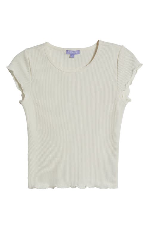 Florence By Mills Lettuce Edge Cotton Blend Crop Top In Jet Stream