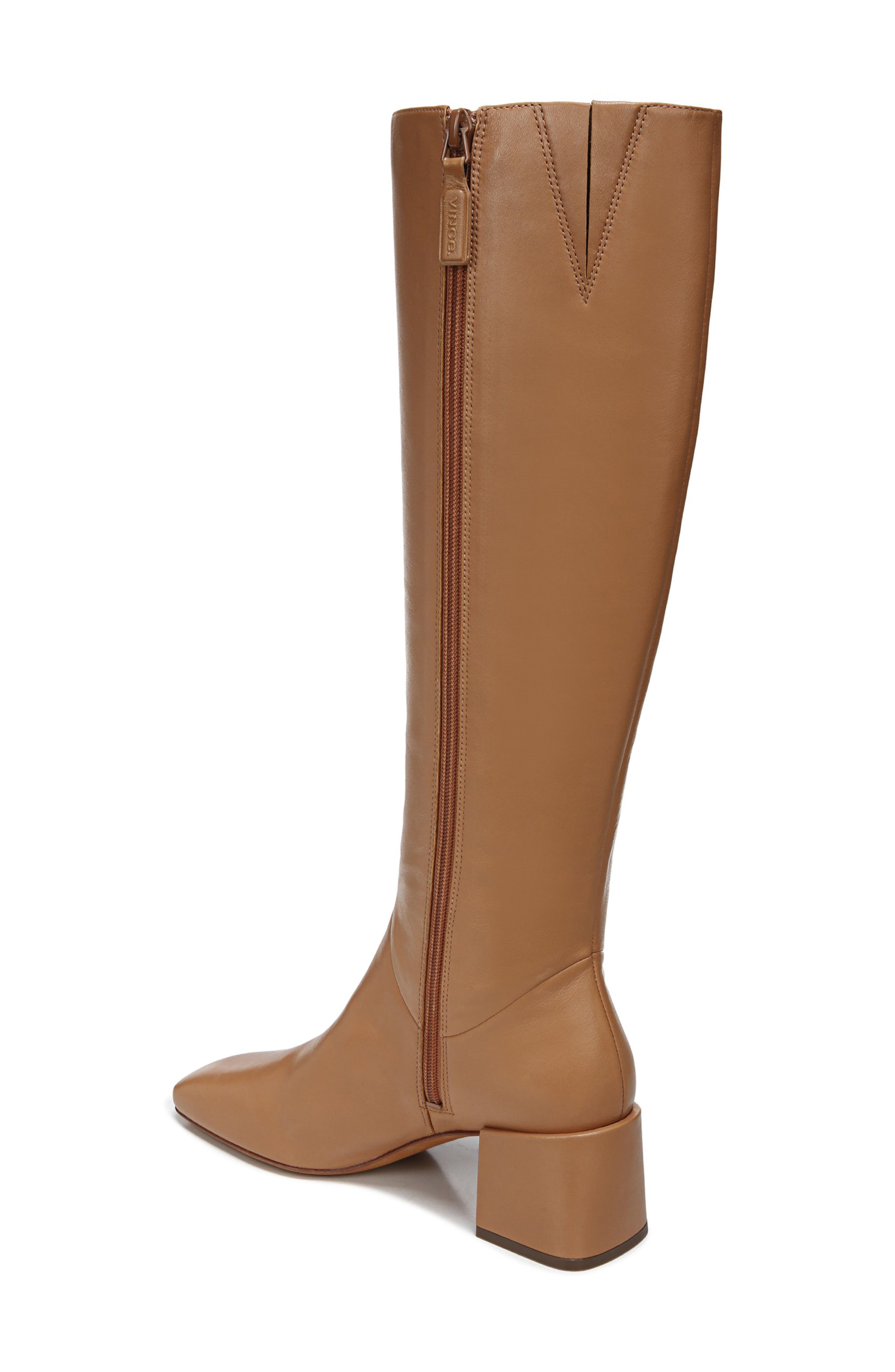 Kendra Knee High Boot, Alternate, color, TAN LEATHER