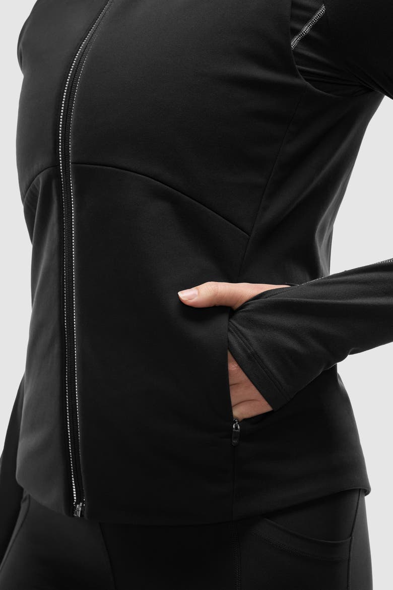 Women's Padded Full Zip Run Vest, Alternate, color, Black