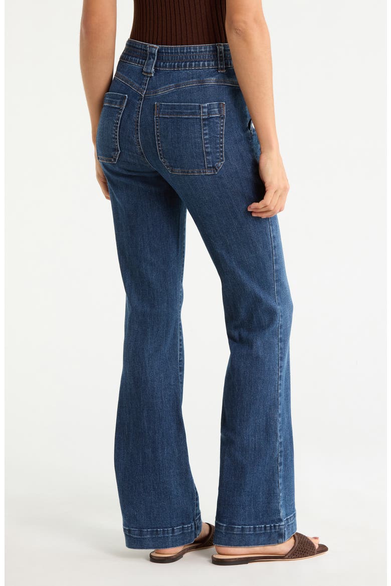 Madison High Waist Utility Pocket Bootcut Jeans, Alternate, color, MID BLUE